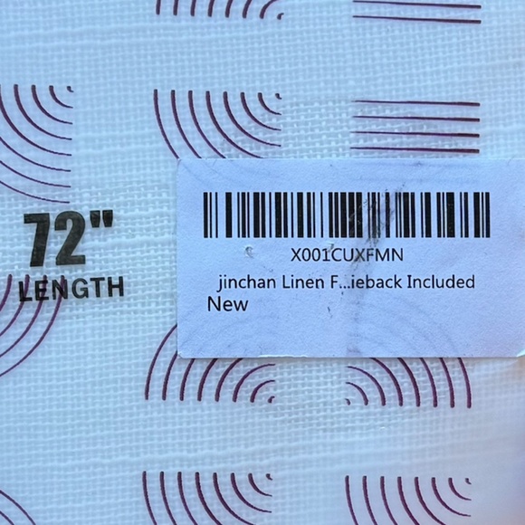 NEW Sheer French door curtain panel 72x52" with rod pocket and tieback - Picture 4 of 4